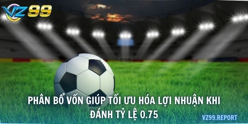 Phân bổ vốn giúp tối ưu hóa lợi nhuận khi đánh tỷ lệ 0.75